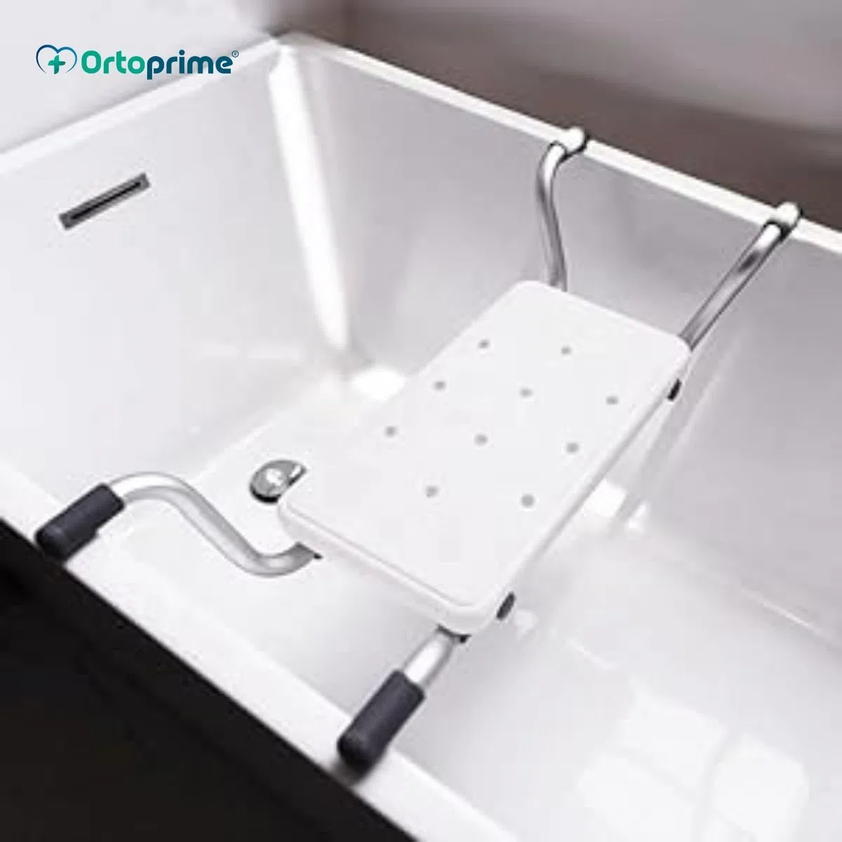 OrtoPrime Sedile Vasca da Bagno Antiscivolo - Sedile per Vasca da Bagno per Adulti e Anziani - Sgabello Vasca da Bagno Ergonomico - Sedile Sicurezza per Vasca da Bagno