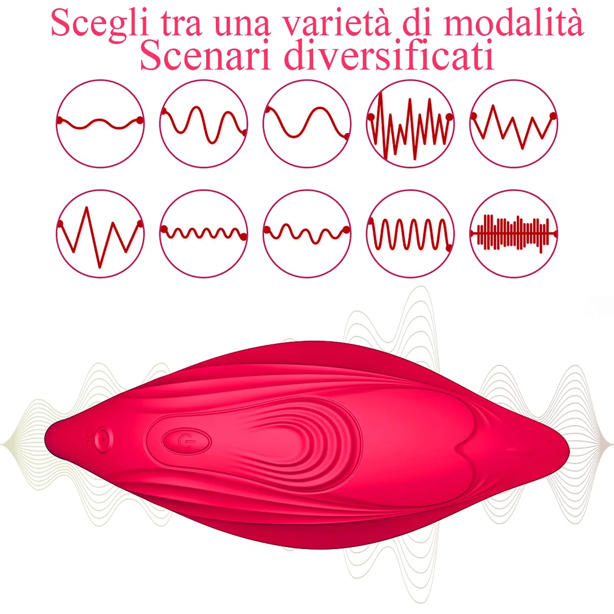-Massaggiatore Di Silicone Impermeabile Pelvico - 2 Motori e 10 Modalità Di Massaggio Controllo Degli Esercizi Rafforzamento Dei Muscoli per il Pavimento/a