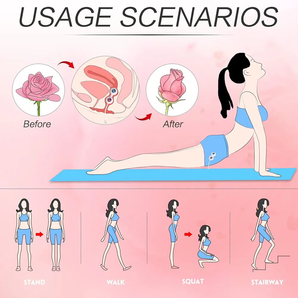 9 Modalità di Massaggio Silicone Kegel Ball 2 in 1 Palline con Telecomando Per il Pelvico Palline per Donna, Ricaricabile,Impermeabile,Liscio,Controllo della Vescica ed Esercizi del Pavimento Pelvico