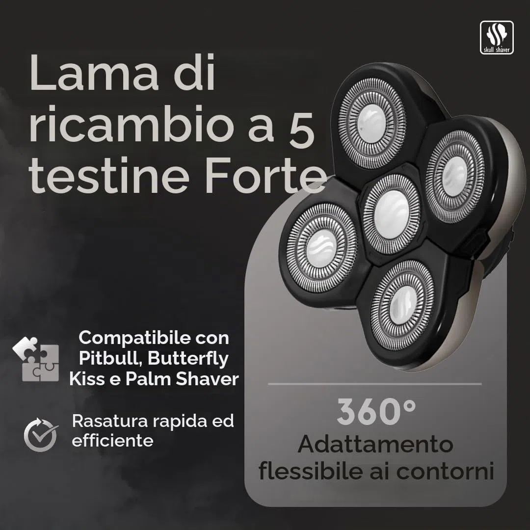 Skull Shaver Pitbull Forte Lama di Ricambio per rasoio elettrico Pitbull Silver, Gold e Platinum