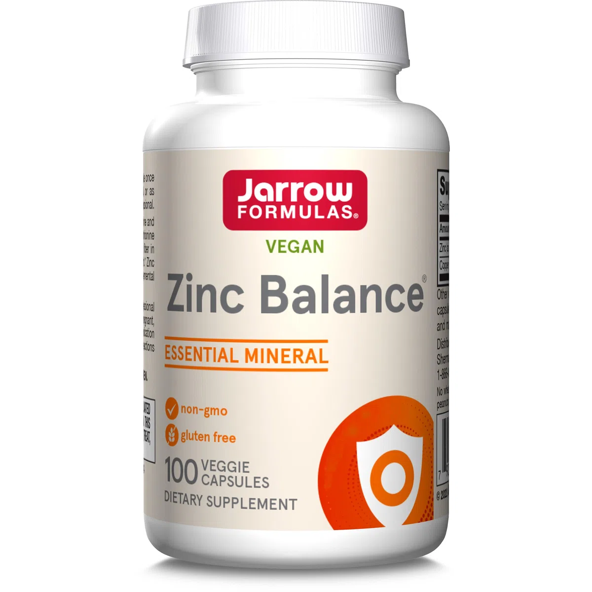 Jarrow Formulas, Zinc Balance, Zinco 15mg e Rame 1mg, 100 Capsule vegane, Testato in Laboratorio, Senza Glutine, Vegetariano, Senza Soia, Senza OGM