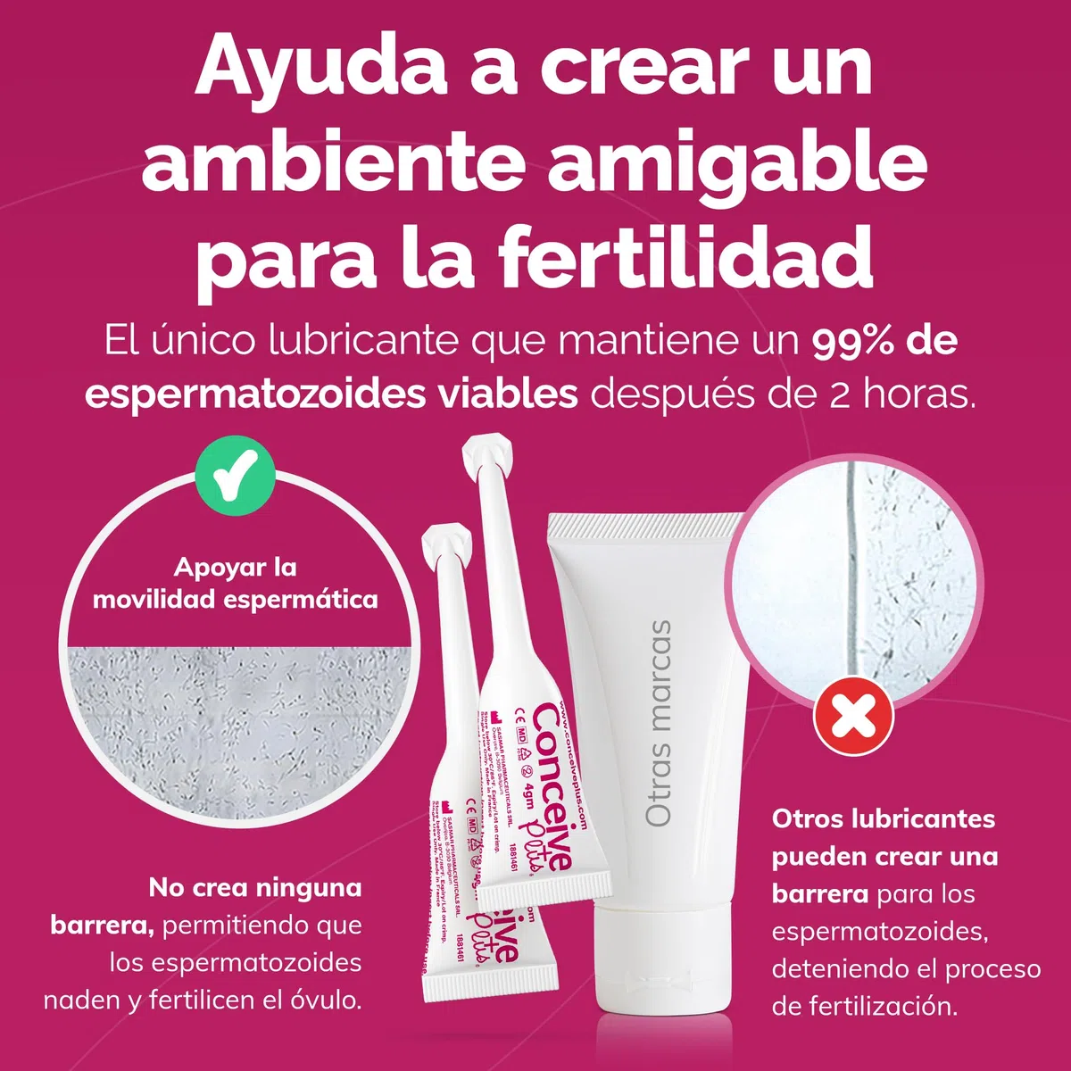 Conceive Plus Lubrificante per la fertilità, applicatori individuali, 8 x 4 g