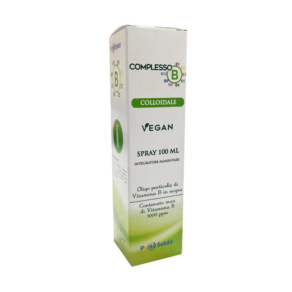 Complesso B Colloidale - Punto Salute e Benessere - Spray 100 ml, Vitamina B completa, Integratore alimentare, Vitamine del gruppo B, Massimo Assorbimento