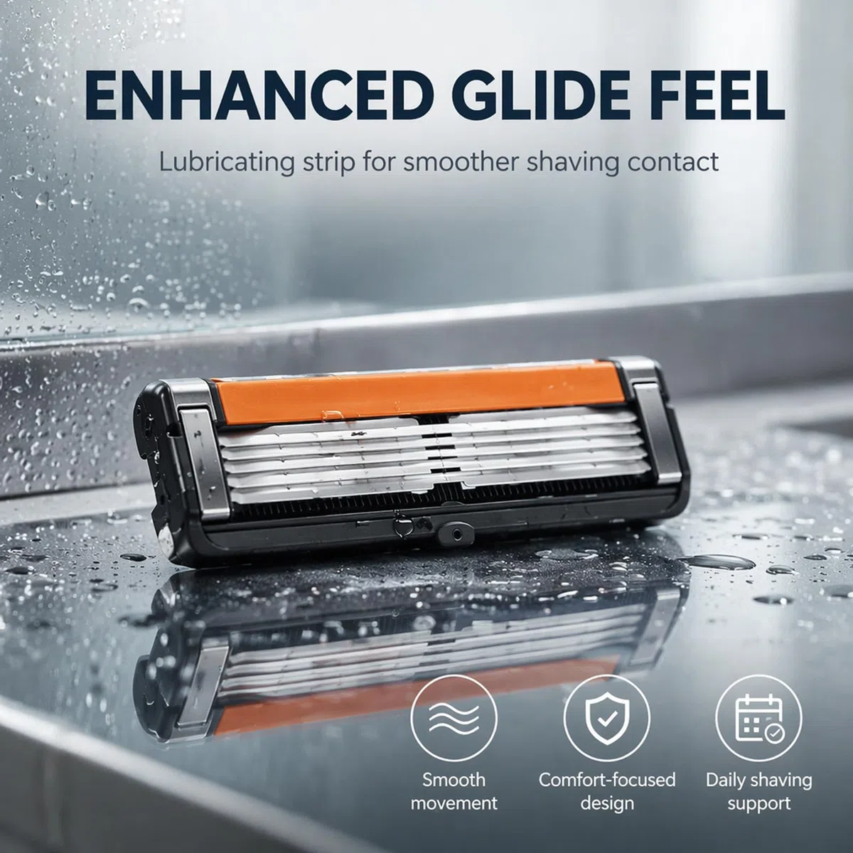 Lamette per rasoio compatibili con Gillette Fusion 5, ricariche da barba a 5 strati compatibili con Gillette Series, strisce lubrificanti a doppio strato, rasatura liscia e stretta, colore casuale