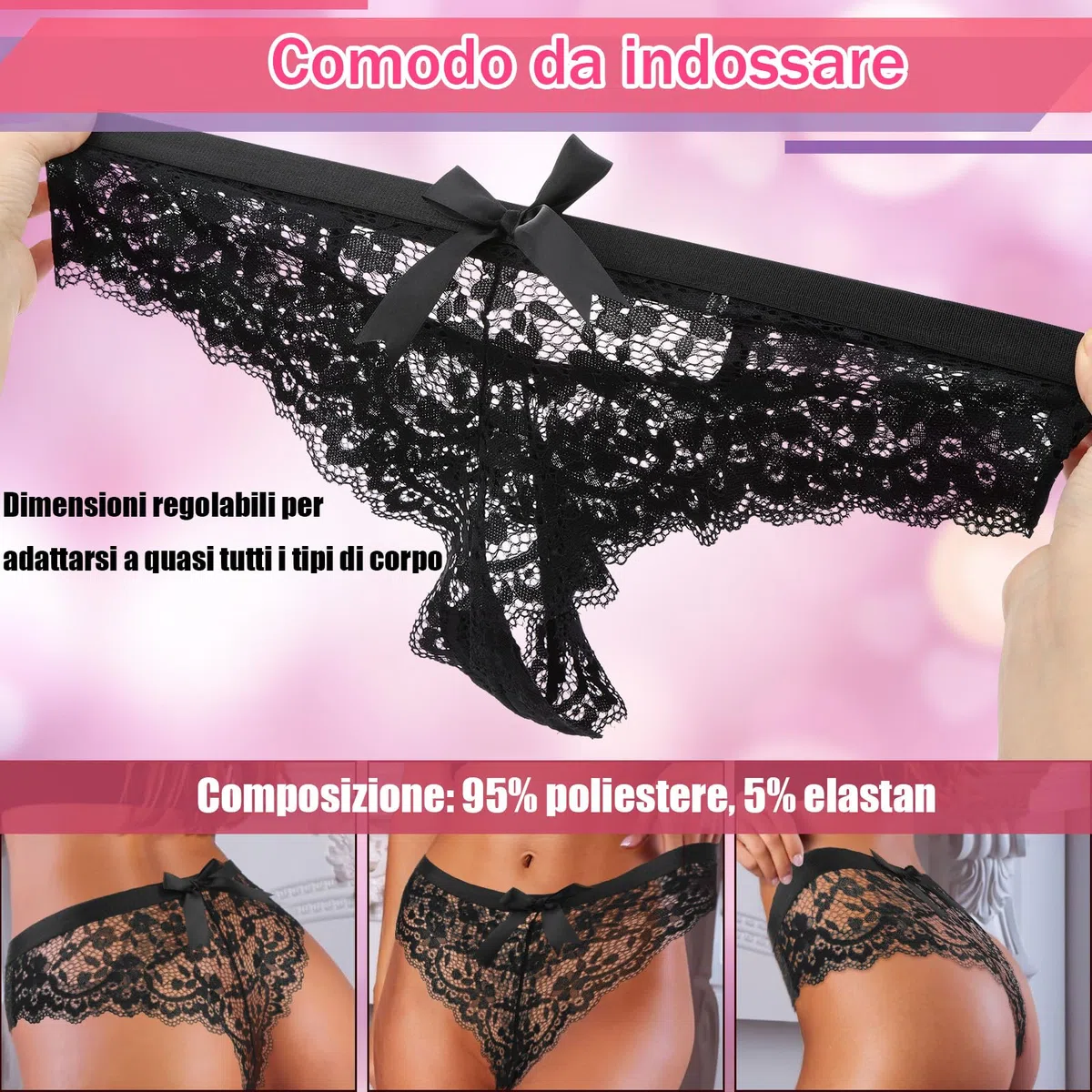 Vibratoreper Donna Professionale Vibratore Sex Toys Vagina Massaggiatore Telecomando - Mutandine in Pizzo, Sexy Toy Sessuali Stimolatore Clitoride Femminile per Coppia Silicone Vibratori Giochi Erotic