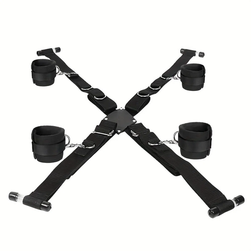 Kit di cinghie regolabili per allenamento con altalena per porta a sospensione Yoga per partner romantici - Nero