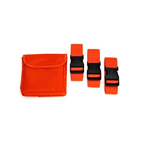 Pharma[+] Set Kit 3 Cinghie di BLOCCAGGIO Cinture di Sicurezza per barelle Cinte Sgancio Rapido con Custodia
