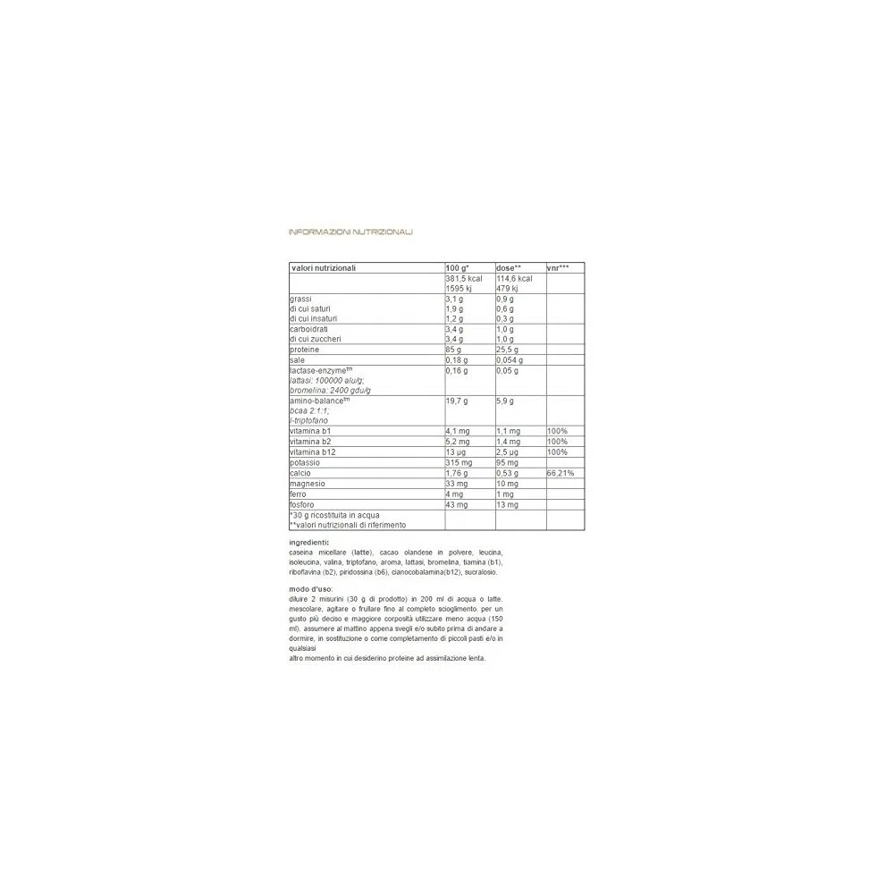 Net Integratori - PROTEINE NATIVE MICELLAR CASEIN - Caseina Micellare a Lento Rilascio (Cioccolato Brownie) 900 GRAMMI