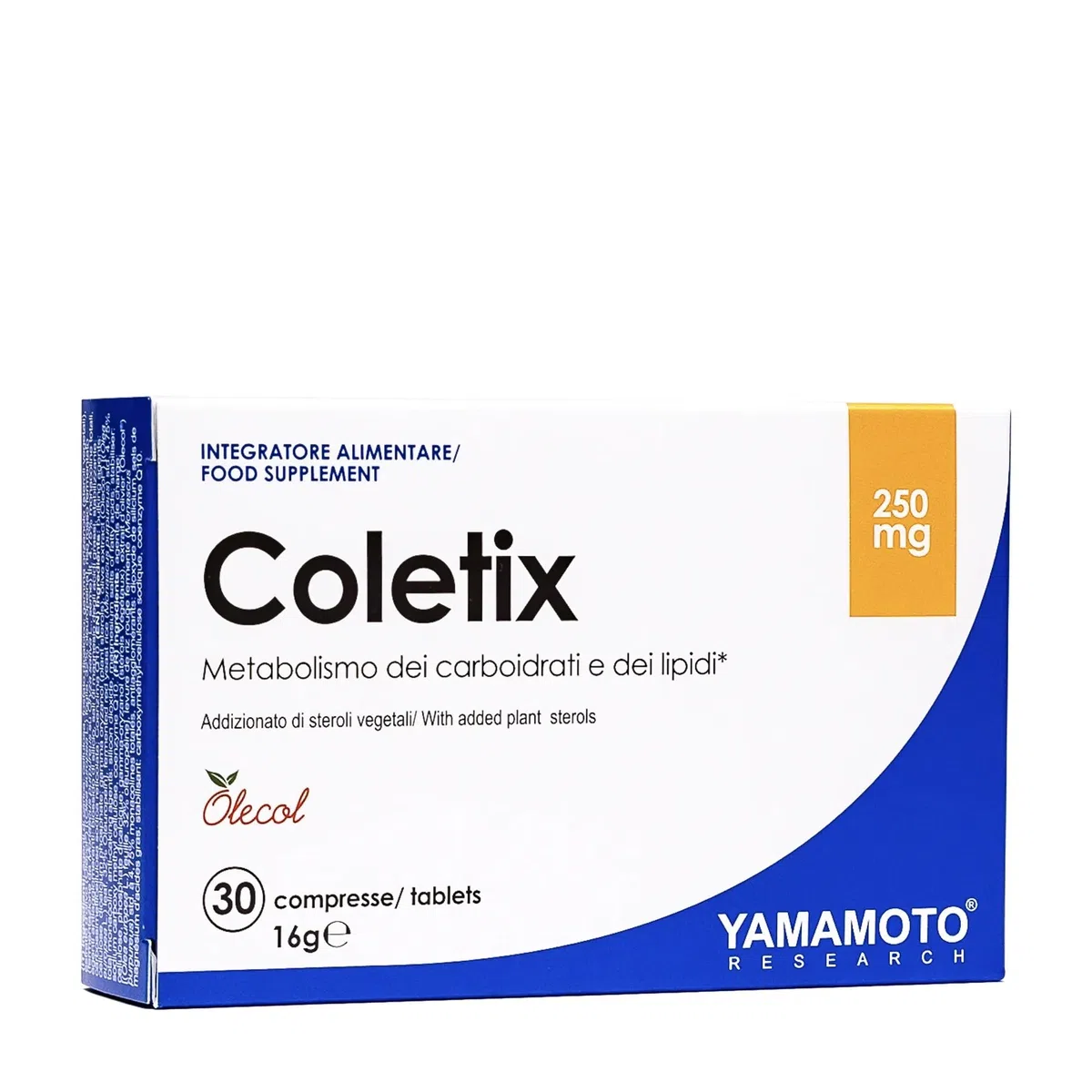 YAMAMOTO RESEARCH Coletix New Formula 30 compresse, integratore alimentare a base di riso rosso fermentato (Monascus purpureus), con gamma orizanolo e coenzima Q10. Supporta la salute del cuore