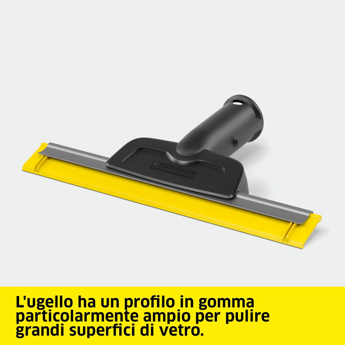 KÄRCHER bocchetta per finestre Comfort con lama tergivetro lunga e flessibile in gomma per una pulizia igienizzante dei vetri, accessorio originale per i pulitori a vapore Kärcher
