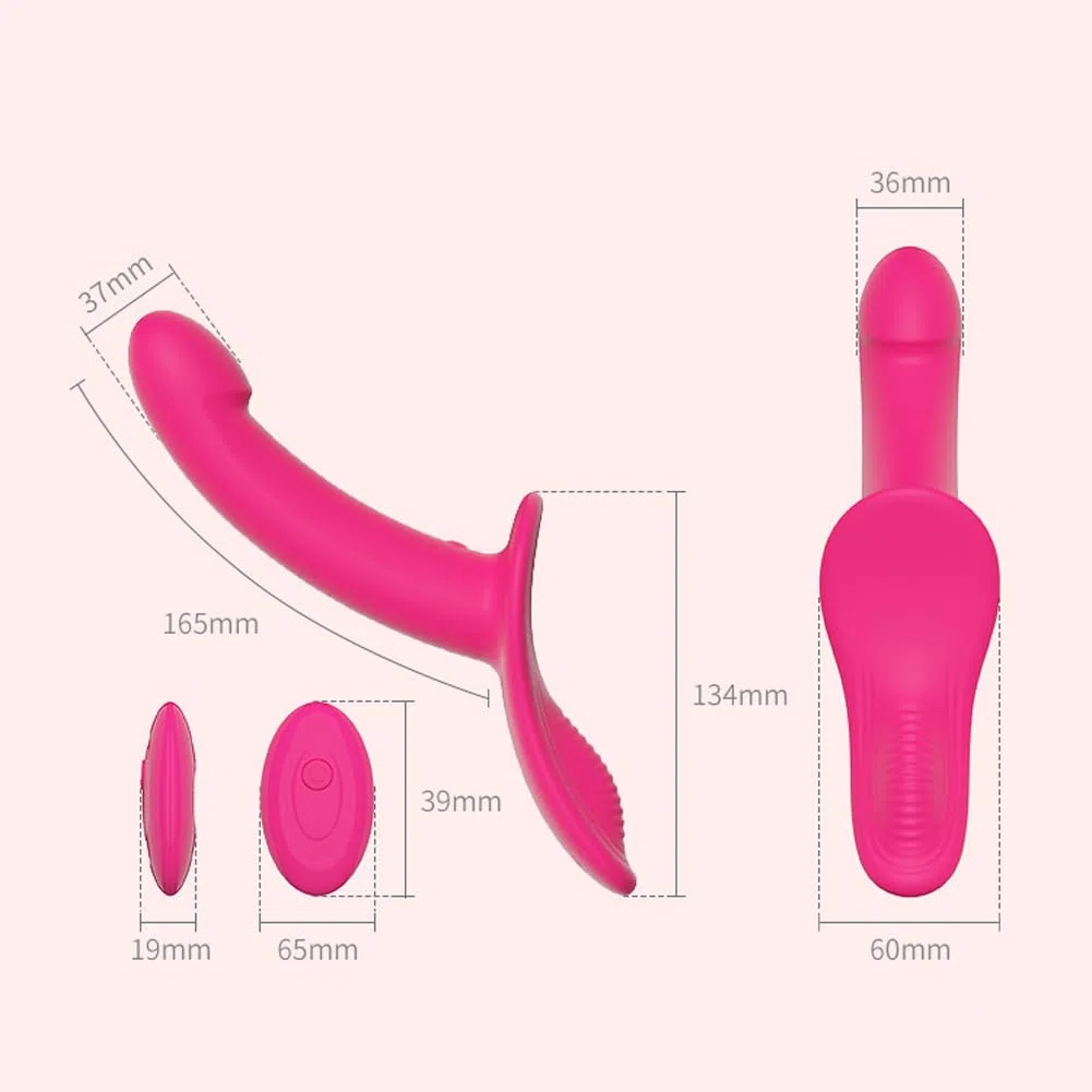 Strapon Dildo Doppio Vibratore per Coppia Donna, Strap On Indossabile Vibratoriper Donne Stimolatore Del Clitoride Punto G Dildo Anale, Fallo Indossabile Sex Toys Sessuali per Donna Sexytoysys Coppia