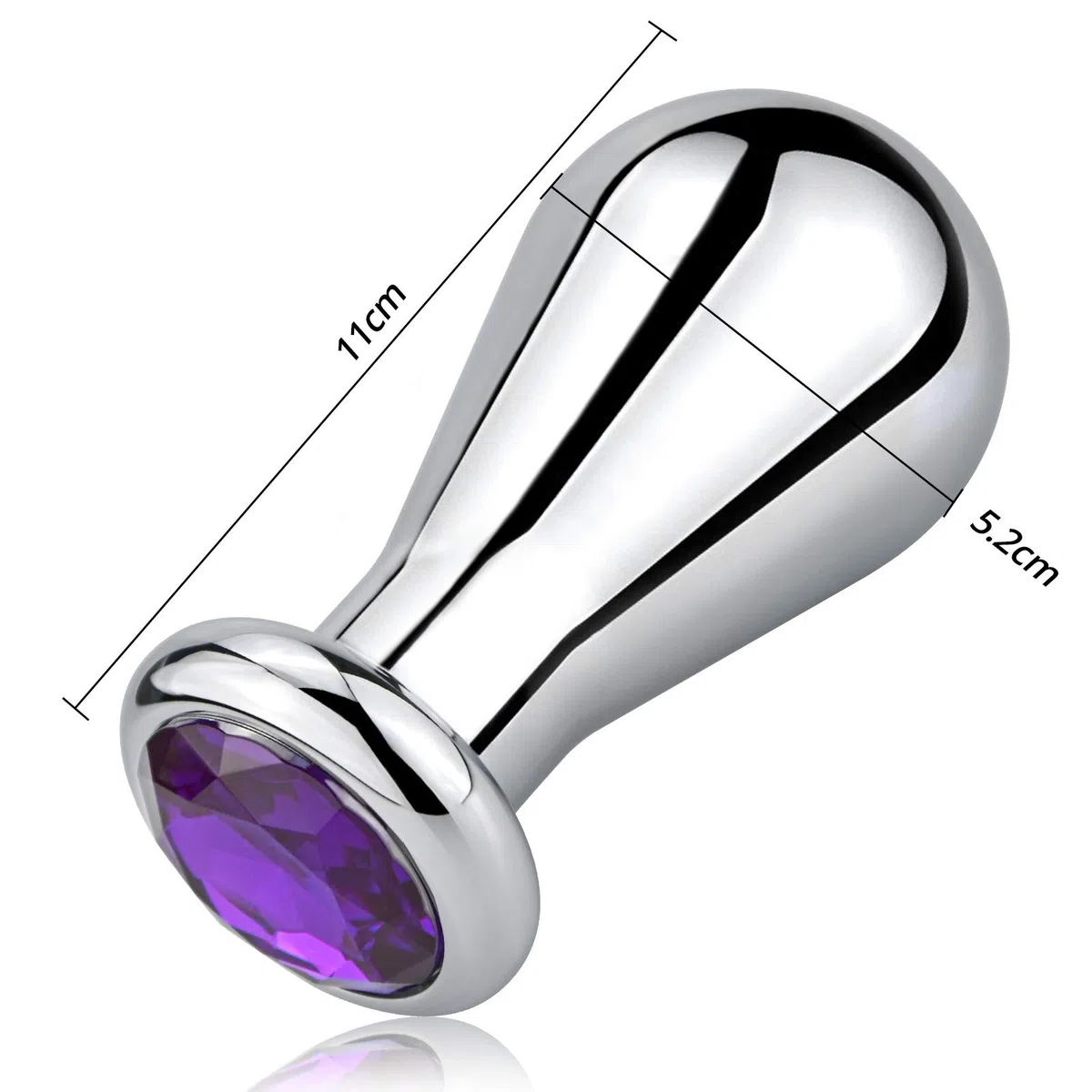 SXOVO Metallo Plug Anale Plug Analesex Toy con Diamante Viola Dilatatore Anale a Bulbo Sesso Anale Butt Plug Sex Toys Uomo Donna Coppie (M)