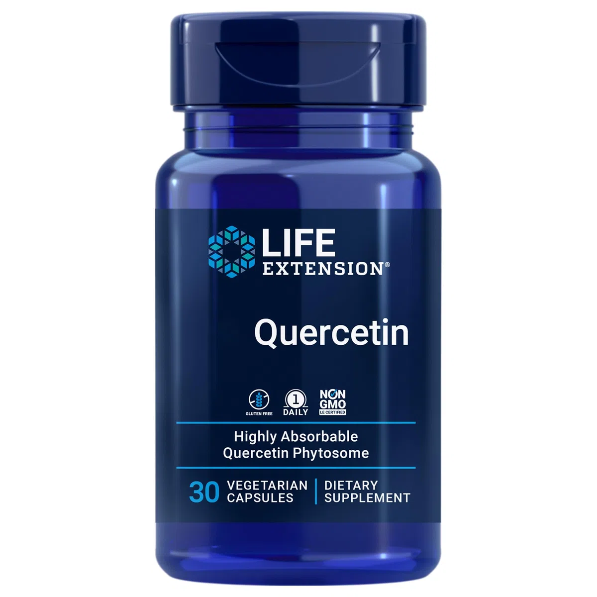 Life Extension, Bio Quercetin, 10mg, con Fosfatidilcolina, 30 Capsule vegane, Testato in Laboratorio, Senza Glutine, Vegetariano, Senza Soia, Non OGM