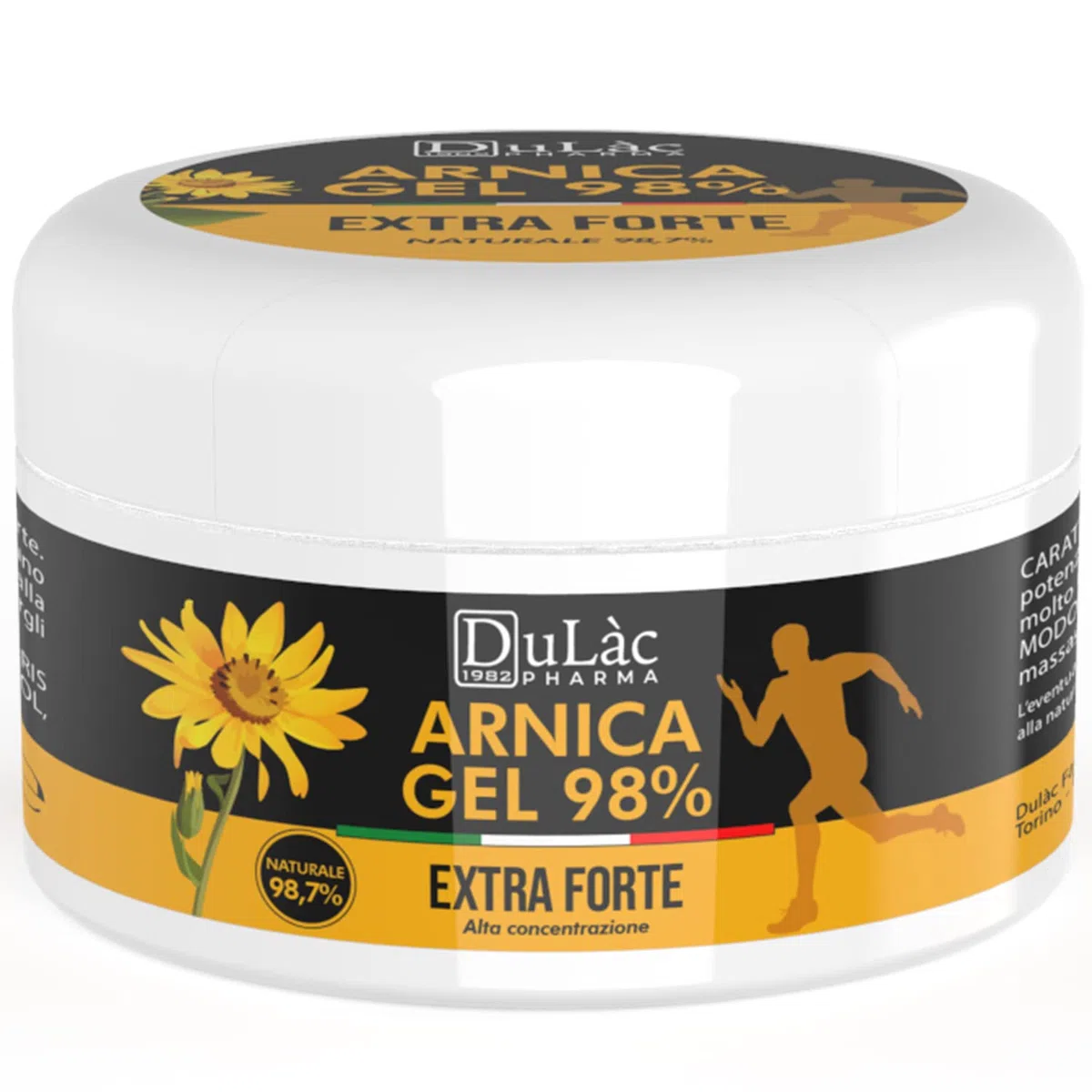 Dulàc Pharma - Arnica Per Cavalli Uso Umano Gel 300 ml, Arnica Forte 98% Non Unge, Formula Naturale, per Massaggi a Muscoli e Articolazioni, Dermatologicamente Testato, Made in Italy