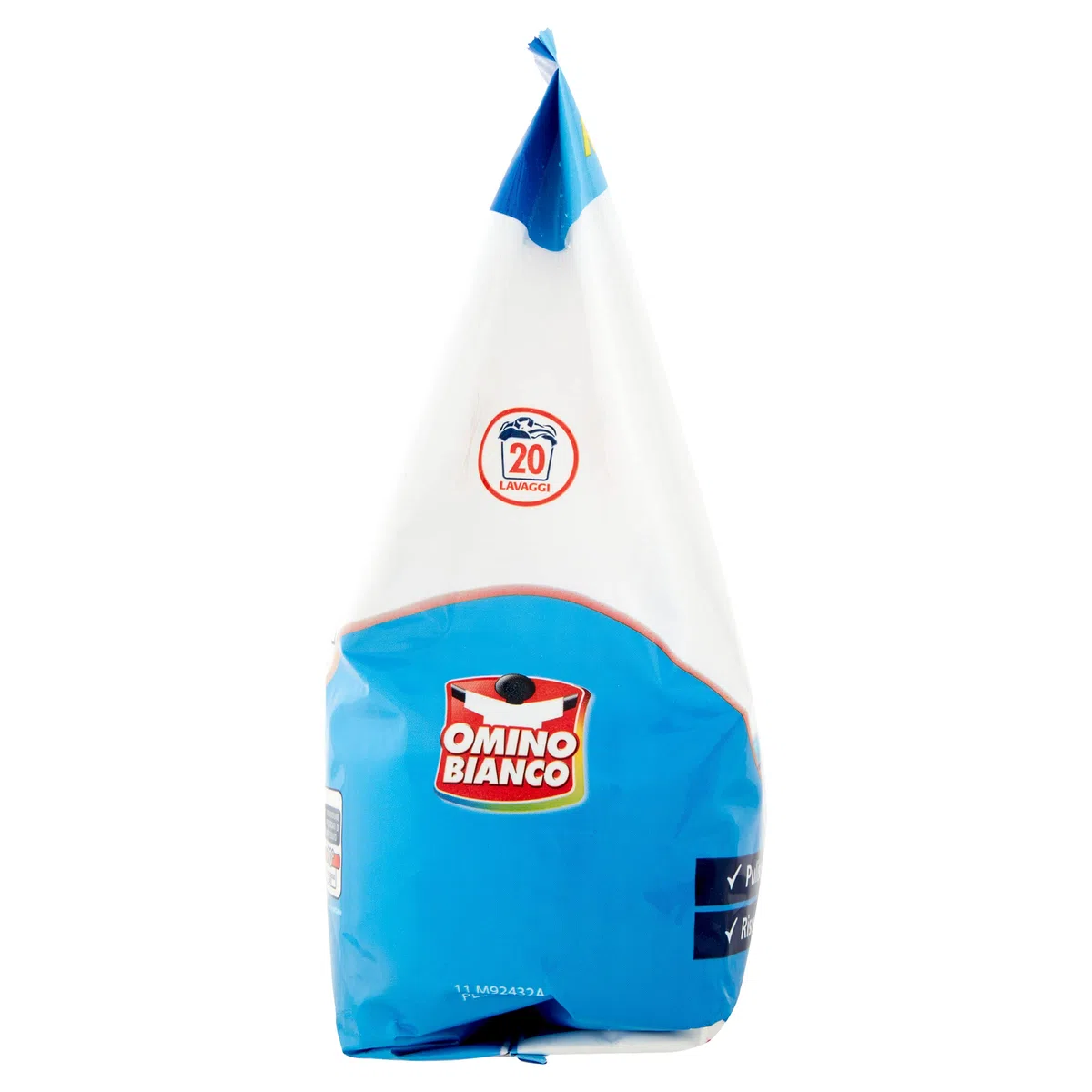Omino Bianco - Detersivo Lavatrice in Polvere, 160 Lavaggi, Igienizzante con Antibatterico, Rimuove Germi e Batteri, 1100 gr x 8 Pezzi