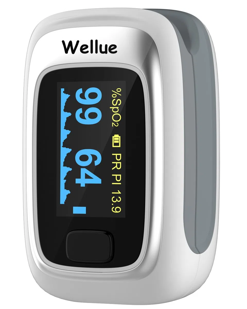 ViATOM Saturimetro da Dito Professionale, Pulsossimetro da Dito Portatil, Ossimetro da dito con allarme, Monitor di saturazione di ossigeno Nel Sangue, frequenzae cardiaca e del PI per adulti e bambin