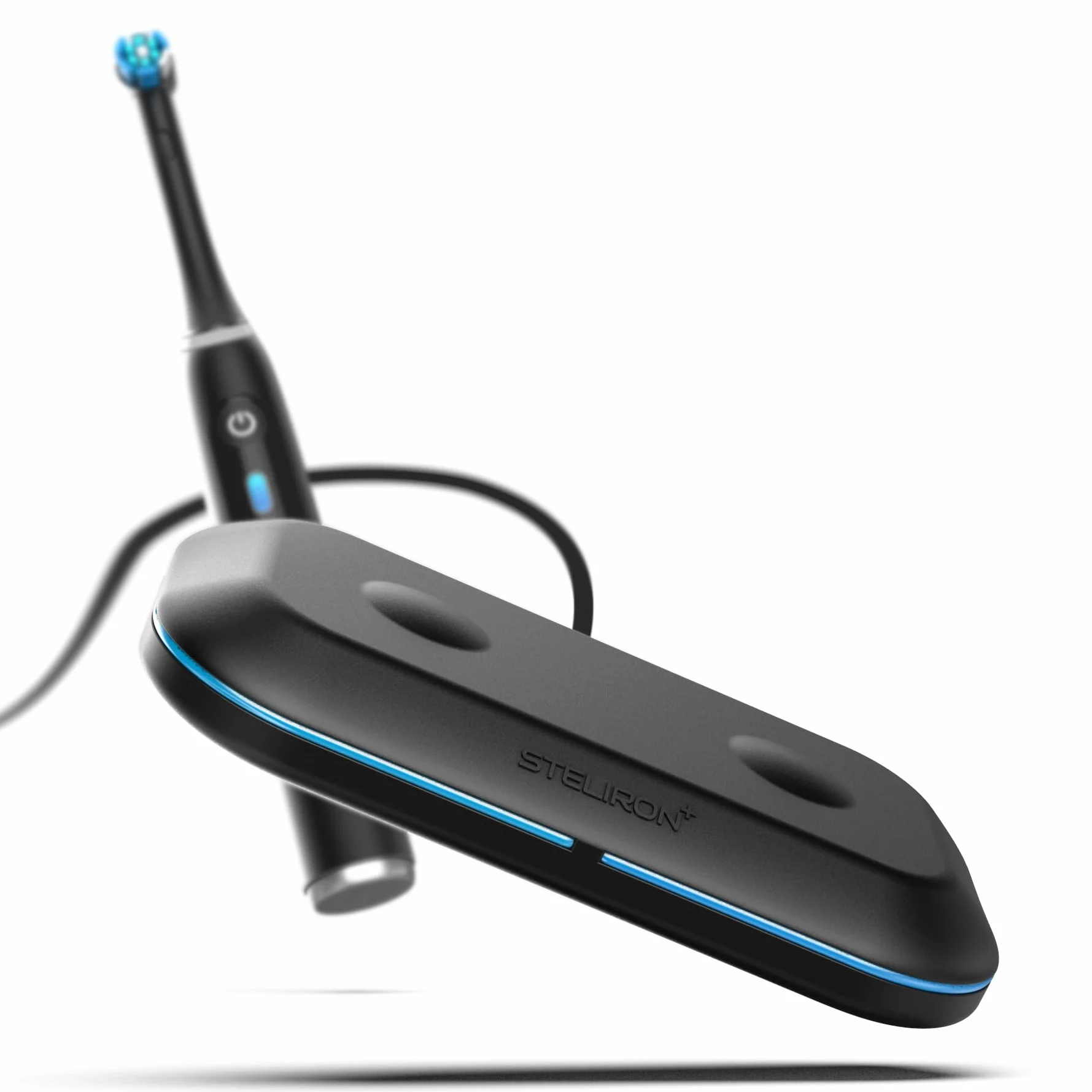 Caricabatterie doppio per spazzolino elettrico OralB serie iO 10/9/8/7/7G, base di ricarica magnetica con indicatore LED (adatto ai viaggi), alimentazione USB, ricambio per modelli Braun OralB iO