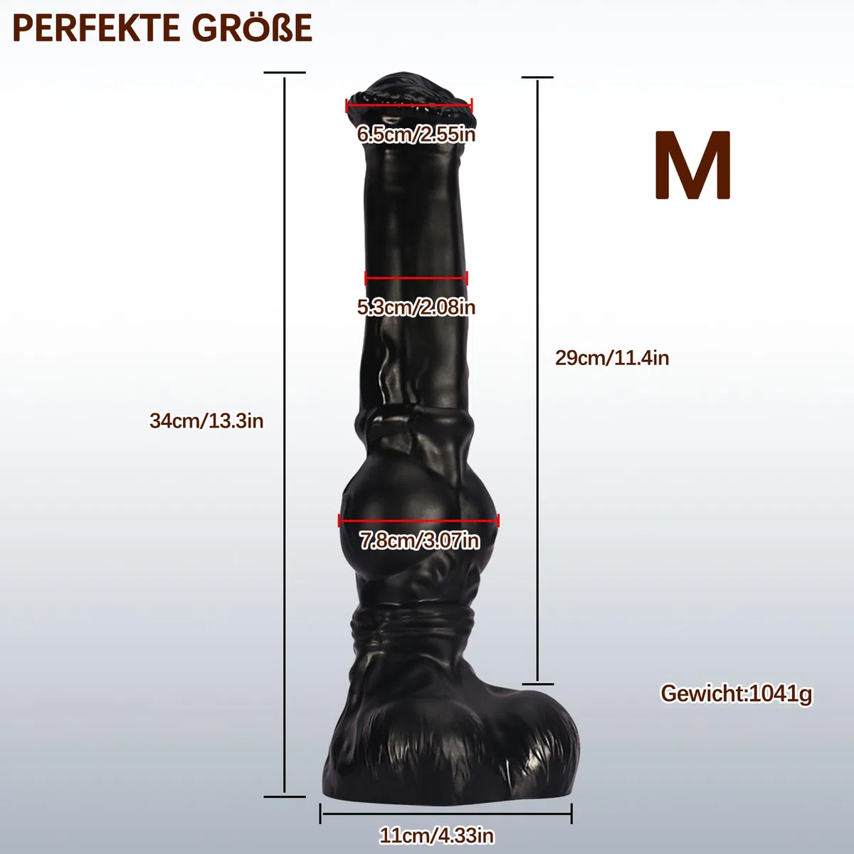 Dildo anale sex toy, coda di dildo gigante mostruoso fantasy, giocattoli anali stimolazione punto G per donne, anal plug masturbatore per uomini (M)