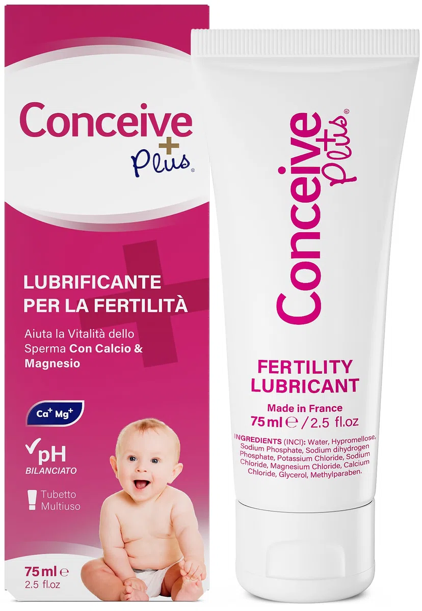 Conceive Plus Lubrificante per la Fertilita – Gel a Base d Acqua pH Bilanciato con Magnesio e Calcio – Supporta la Mobilita degli Spermatozoi – 75 ml