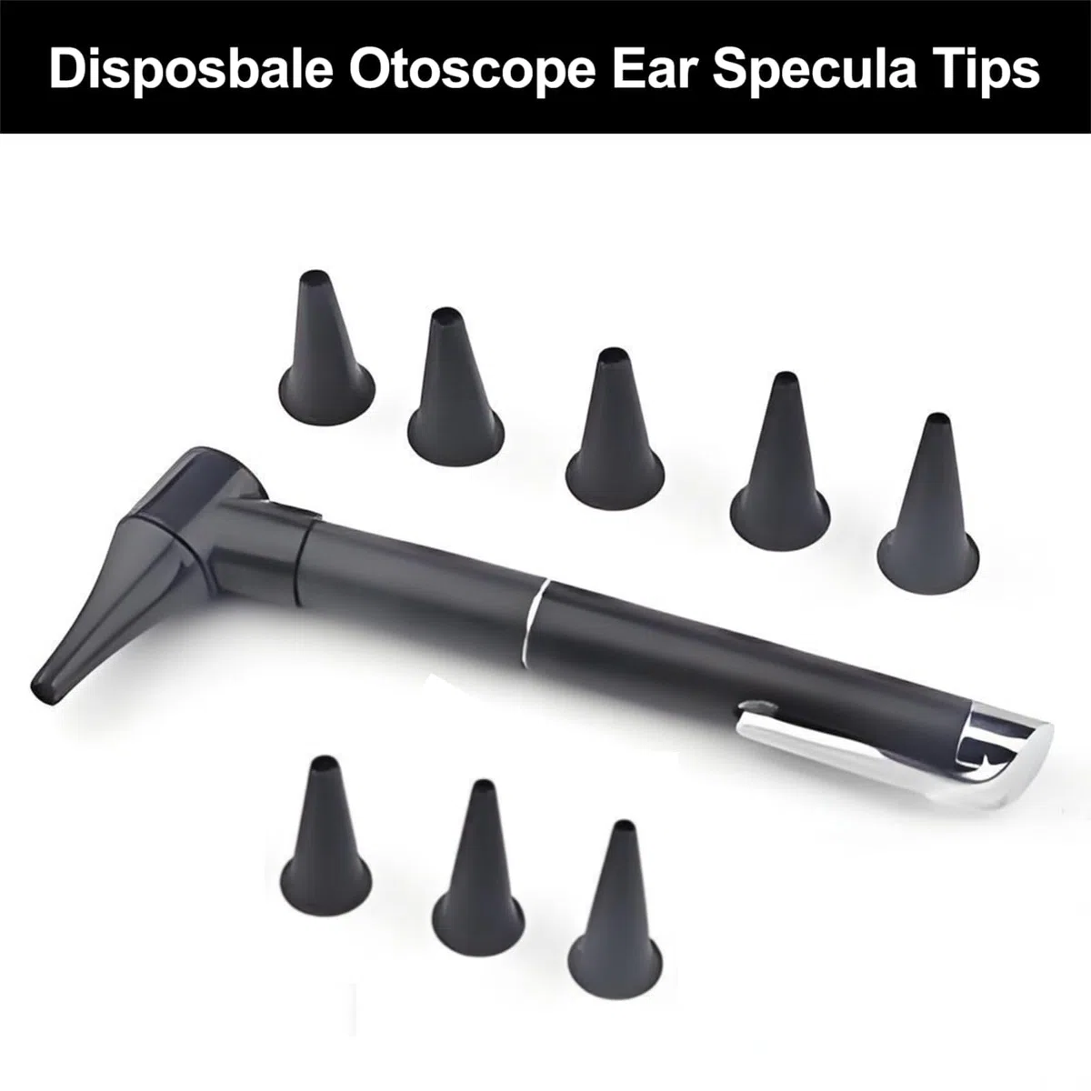 100 punte per otoscopio, dimensioni del foro da 4,2 mm, usa e getta, in plastica, compatibili con otoscopi Kawe/Rieser/Heine/Gima/Holtex, tappi per le orecchie per otoscopio e accessori per le