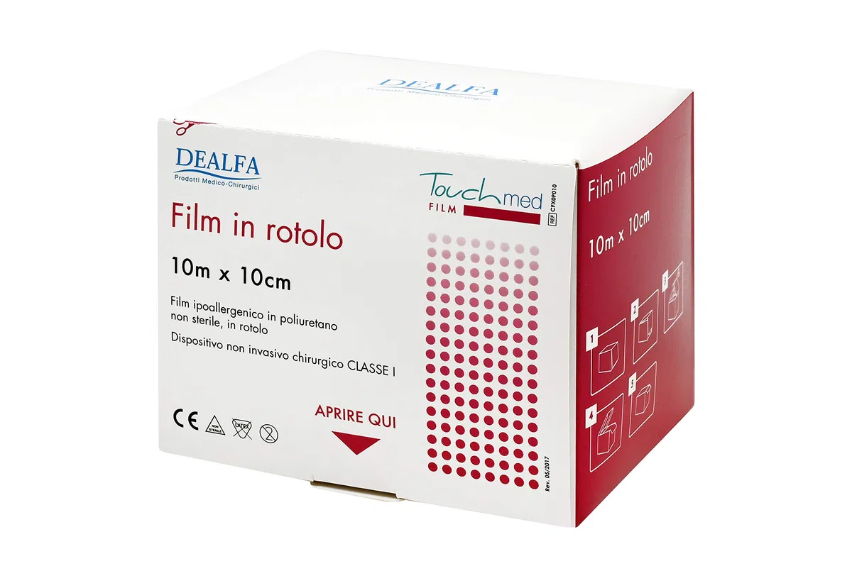 TOUCHMED TATTOO Protection - Film di Poliuretano in Rotolo - cm 10x10 mt - Pellicola Adesiva, Protettiva, Impermeabile e Traspirante - Monouso - Confezione da 1 Pezzo
