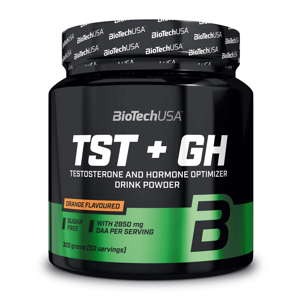 BioTechUSA TST + GH | Bevanda in polvere per il potenziamento del testosterone e degli ormoni | 2.850 mg DAA | Aminoacidi, vitamine, minerali | Senza zucchero, lattosio e glutine | 300 g | Arancione