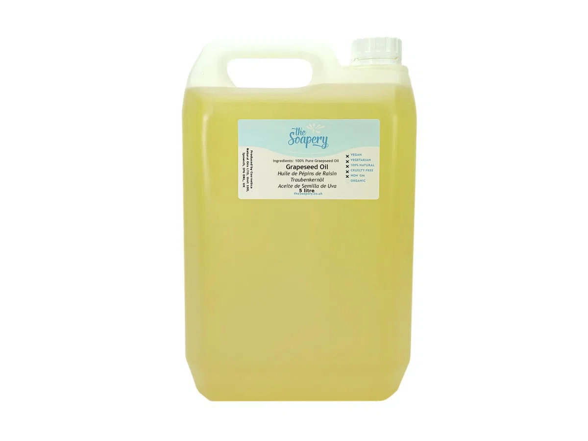Olio di vinaccioli da 5 litri, per uso cosmetico, olio da massaggio e aromaterapia