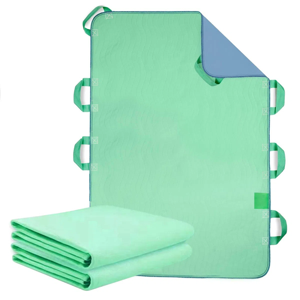 Traverse Letto Anziani con 8 Maniglie Rinforzate, Asciugatura Rapida 10 Min, Lavabile, Impermeabile, per Anziani e Incontinenti, 86x132cm