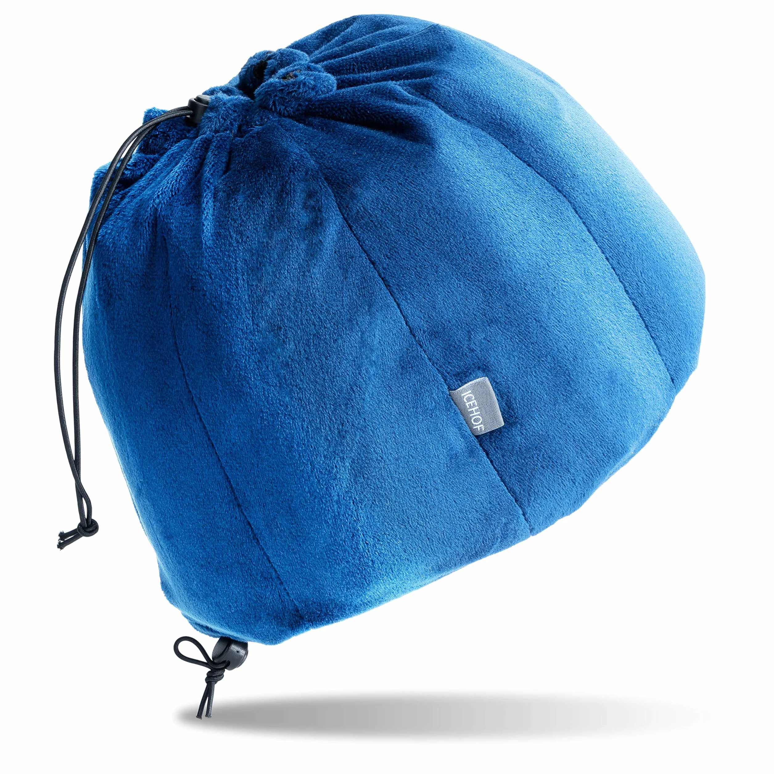 ICEHOF Cappello di raffreddamento con 8 impacco freddo gel (tessuto morbido) - per la testa fresca di chemioterapia Ice Cap emicrania mal di testa cappuccio cappello di raffreddamento