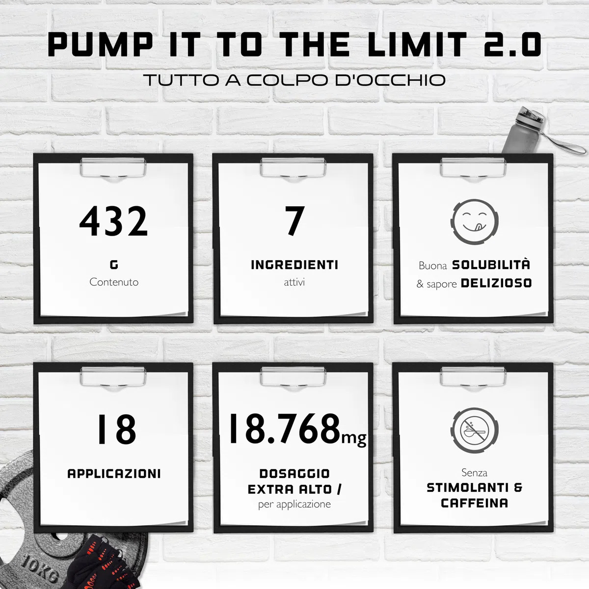 Pump it to the Limit - Pump Booster - Dose altissima - Pre-allenamento Citrullina + AAKG + Taurina + L-Ornitina + Estratto di Barbabietola - Senza Caffeina - 432 g di polvere - Gusto Tripla Ciliegia