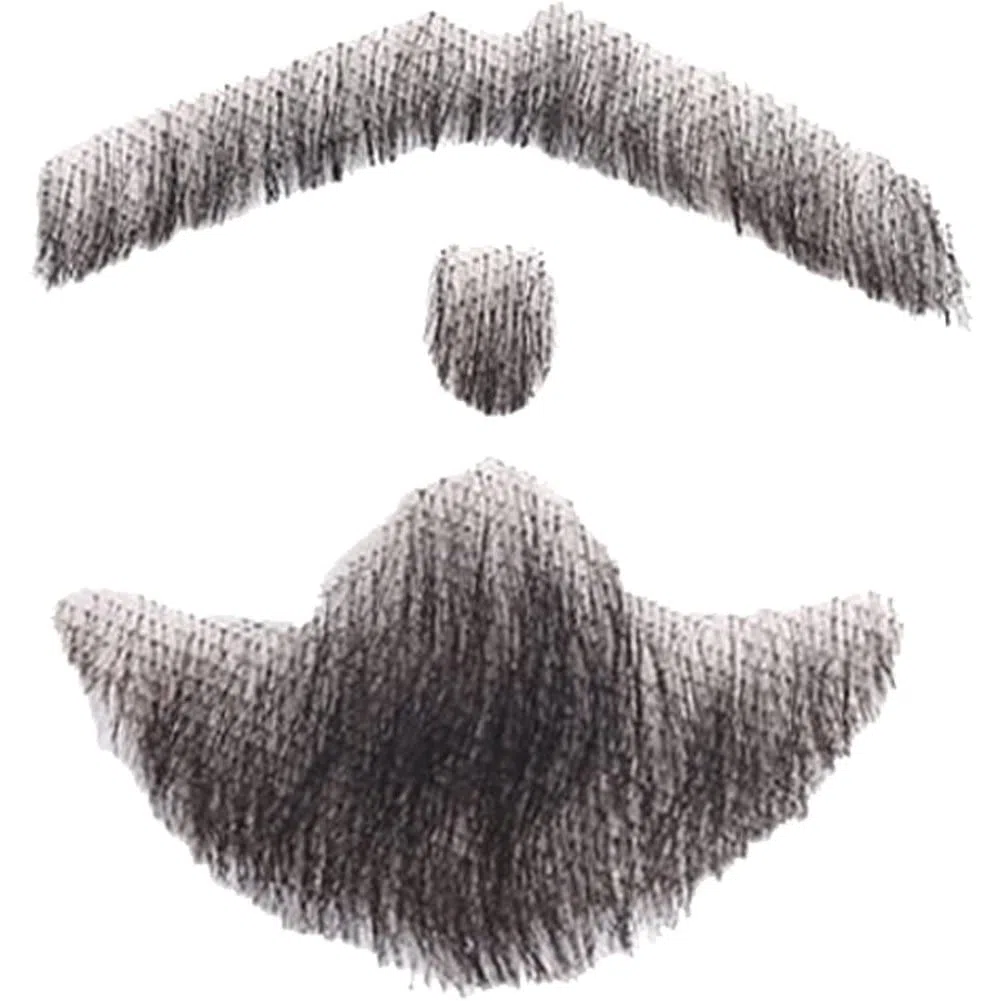 Simulazione da Uomo Barba Finta Capelli Umani realistici Barba e Baffi Finti per Il Trucco Oggetti di Scena Cosplay