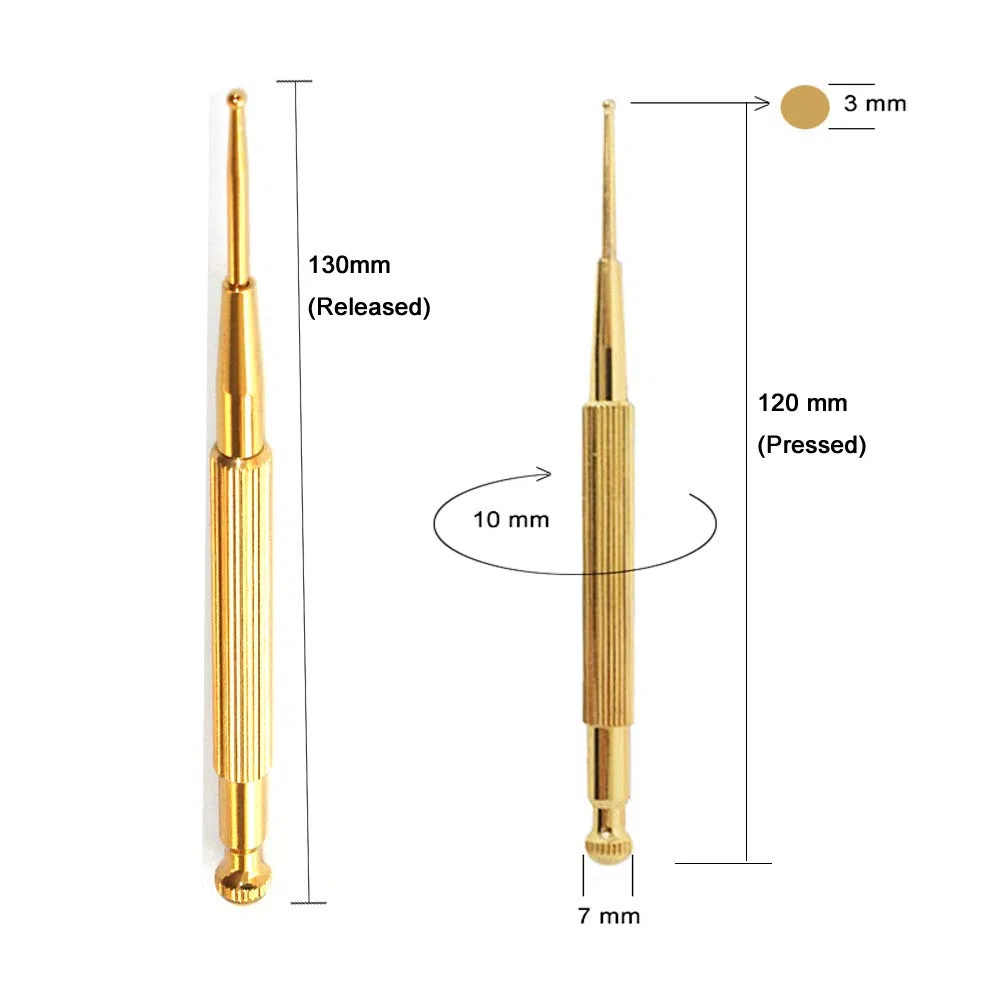 Elettronica Agopuntura Penna, Meridiano Massaggiatore Dolore Terapia Guarire Massaggio Penna, Terapia Auricolare, Rilevatore di Agopunti set di 2 (Gold + Silver)