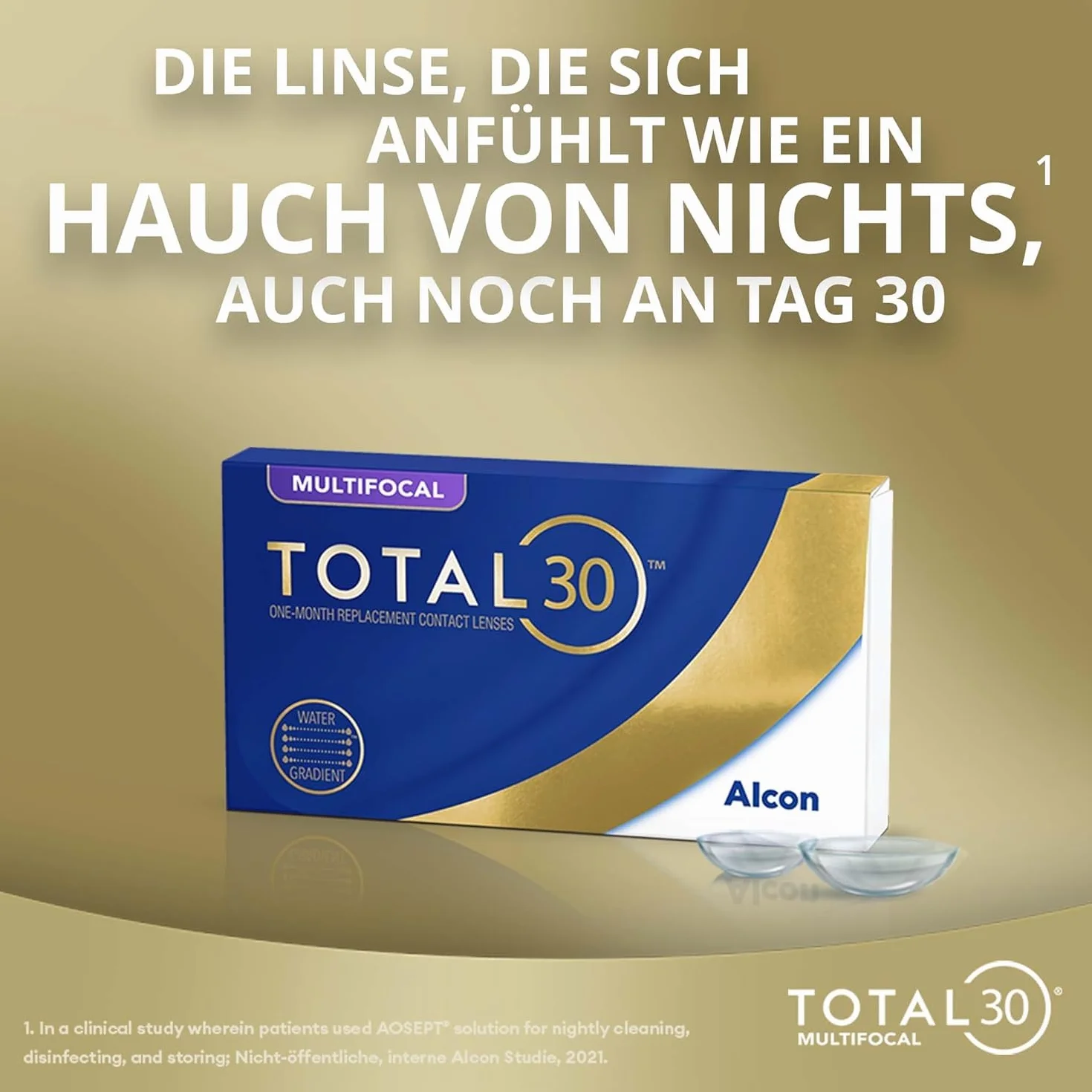 TOTAL30 Multifocal lenti a contatto mensili | 3 lenti | BC 8.4 mm | DIA 14.2 mm | ADD MED | -02.50 diottrie