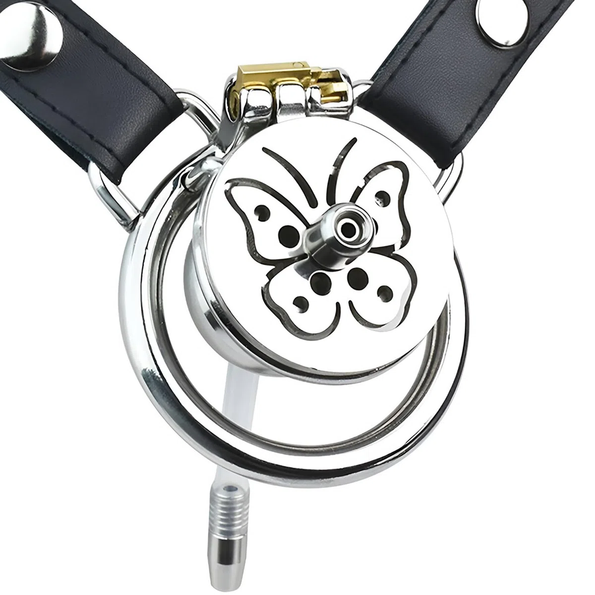 Flat Chastity Cage Inverted Chastity Cage Uomo Sissy Cintura Di Castità Maschile Metallo Cock Cage Erotitici Sexy Per Coppie (50MM)