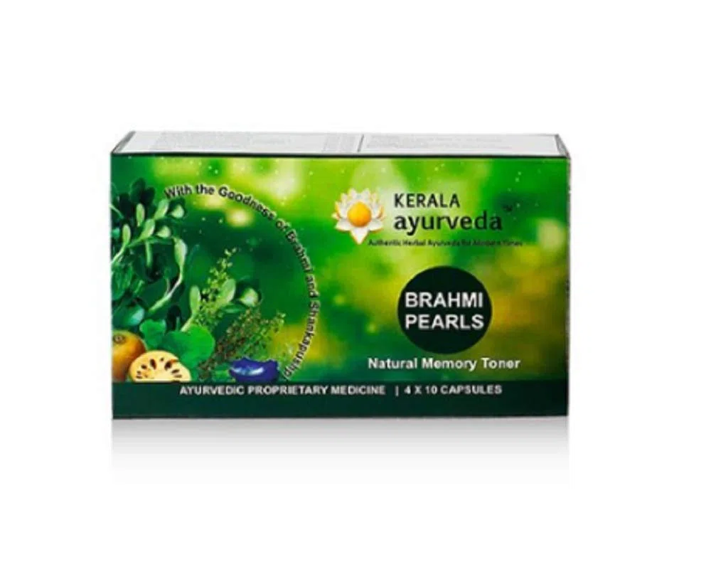 Brahmi Pearls - 40 Capsules - Kerala Ayurveda by Kerala Ayurveda