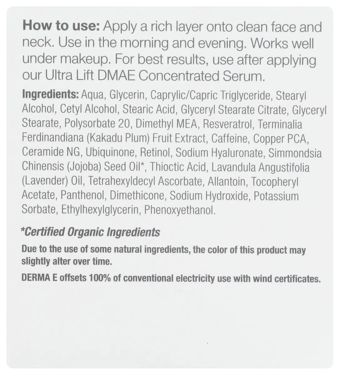 DermaE Natural Bodycare, Firming Moisturizer with DMAE 2 oz