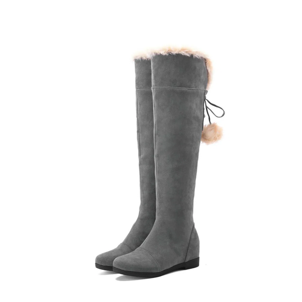 Stivali Invernali High-Top Over-The-Knee Flat-Soled Caldo e Ispessito delle Donne