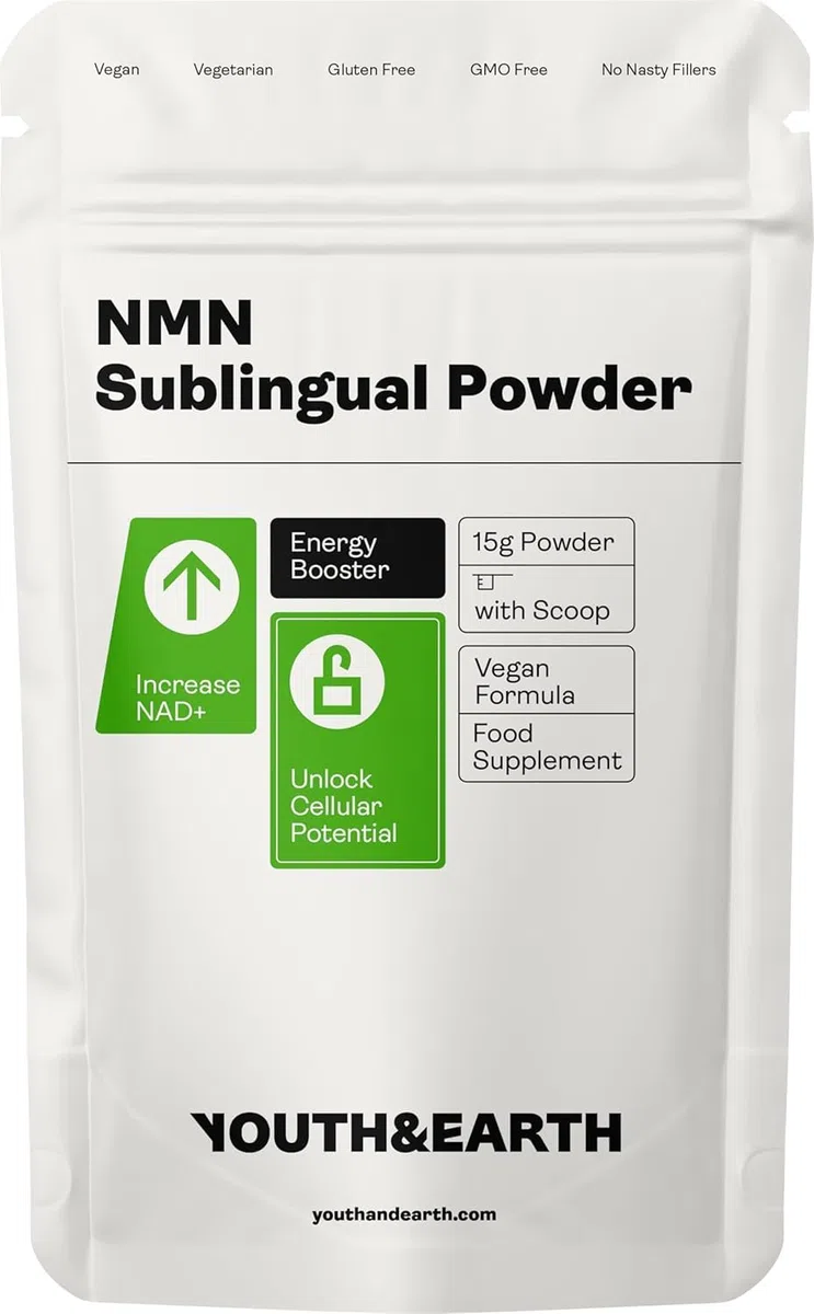 Youth & Earth NAD (Nicotinamide Mononucleotide) polvere sublinguale 15g (30-60 dosi) potenziatore