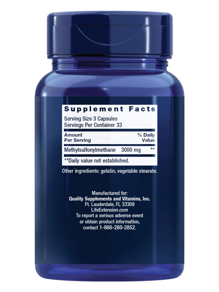 Life Extension, MSM 1000 mg, 100 capsule