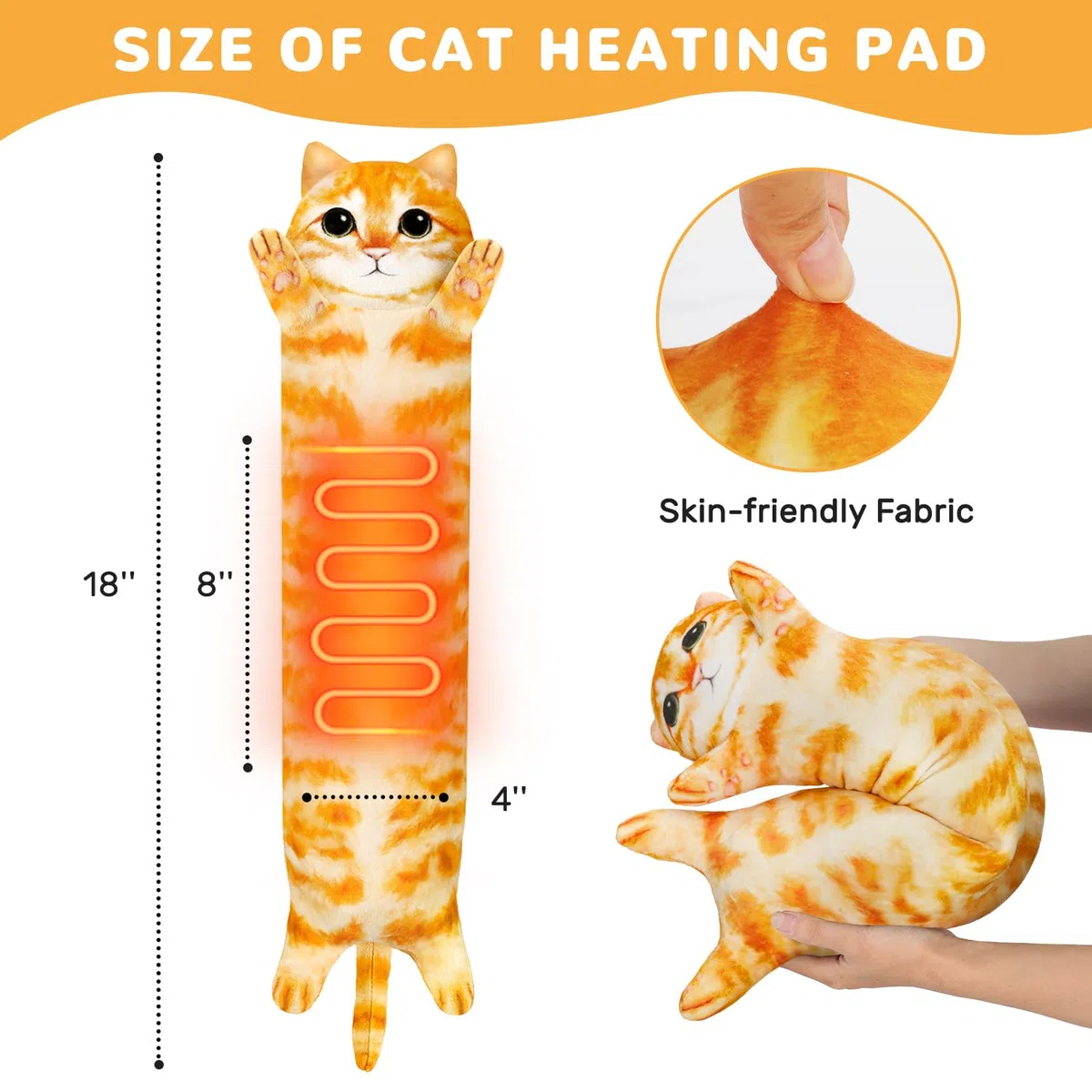 Cuscinetto riscaldante per gatti per crampi mestruali, sollievo dal dolore mestruale, cuscinetti elettrici portatili alimentati tramite USB, simpatici animali di peluche, regali divertenti per donne