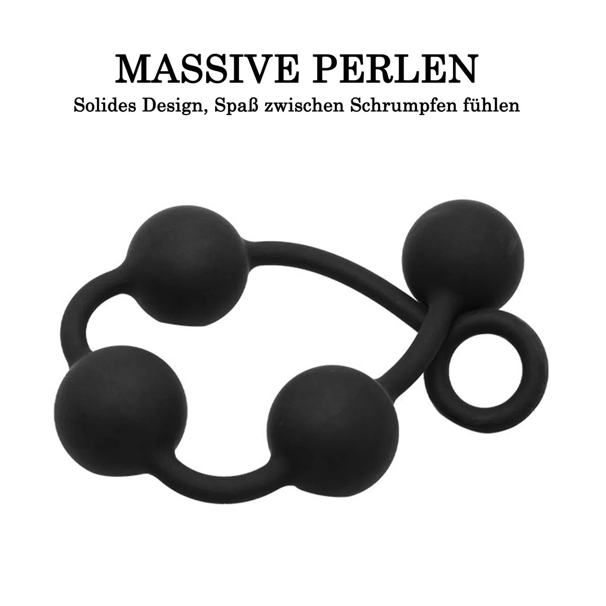 BDSMAGE Perline Anali in Silicone con 4 Sfere, Plug Anale Dilatatore Anale, Set di Giocattoli Anali Masturbatore Anale Sextoy per Coppia Uomini Donne (L)
