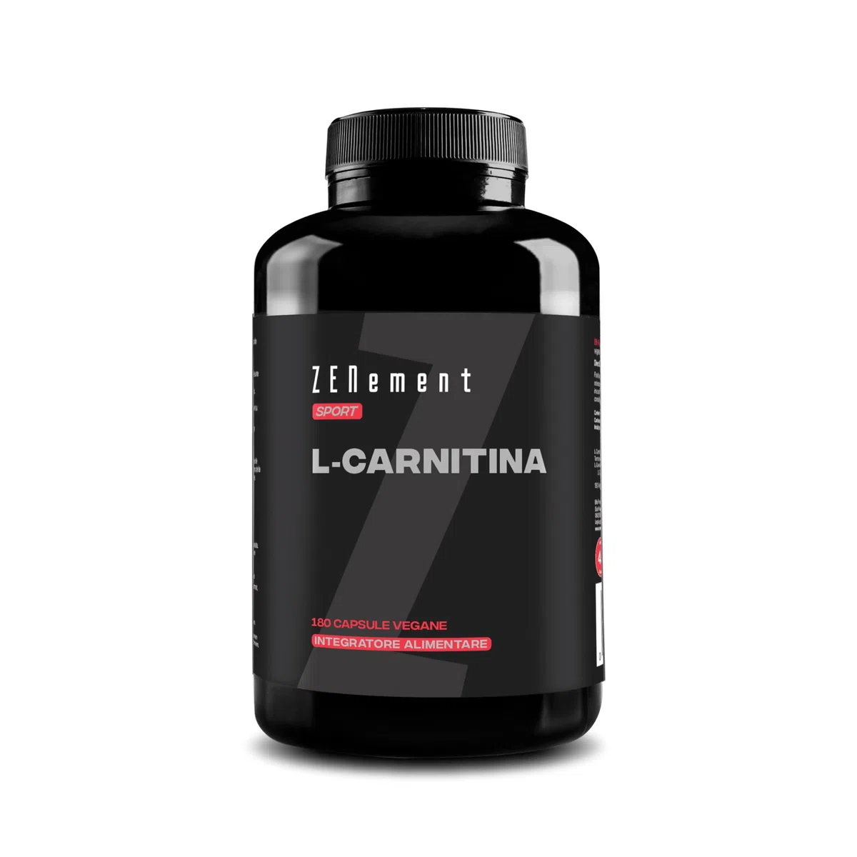 L-Carnitina 1500 mg – 180 Capsule ad Alto Dosaggio – Per uno Stile di Vita Attivo – Capsule Vegane, Senza Glutine, Lattosio e Soia – Integratore per Sportivi – Zenement