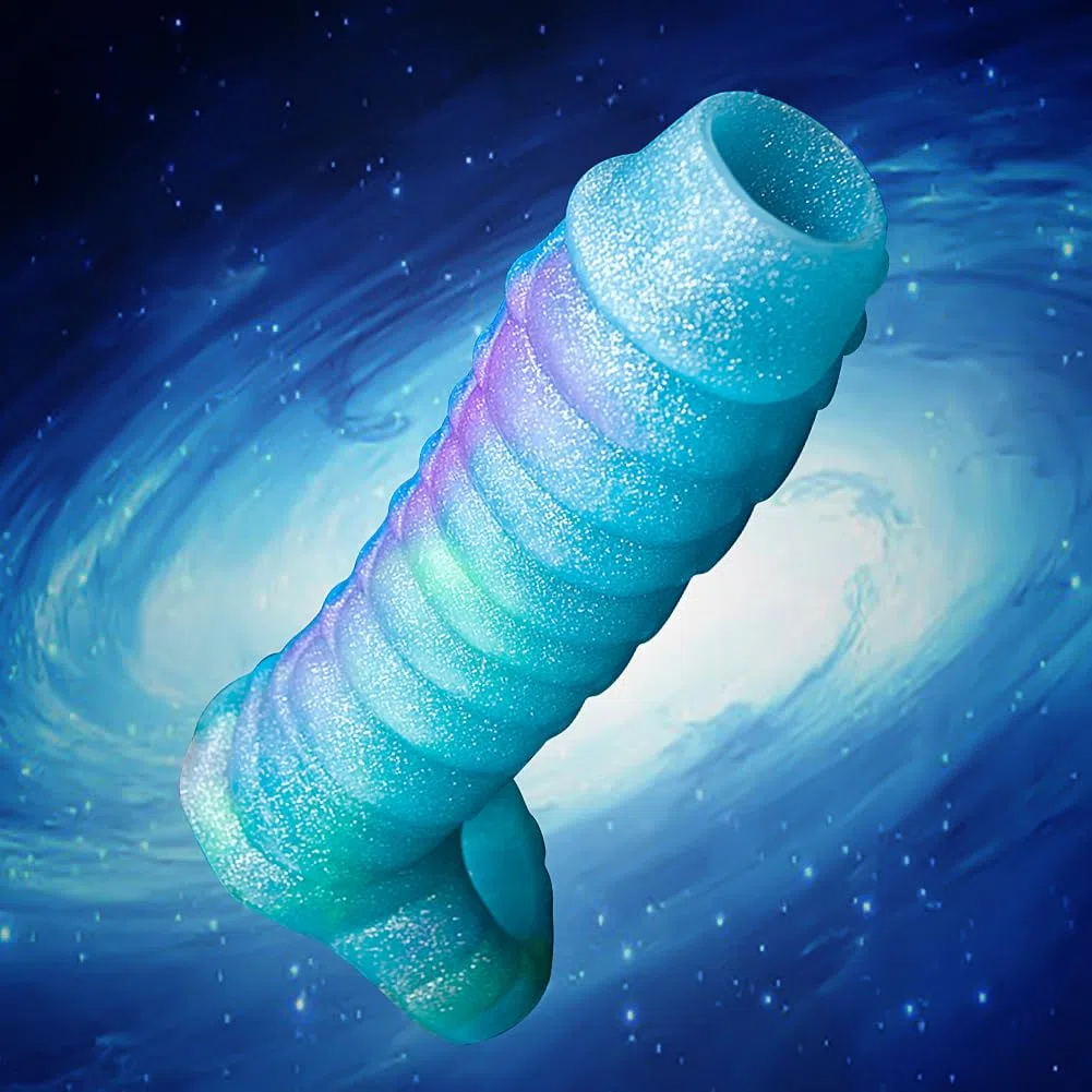 SXOVO Guaina Fallica Mostruosa, Guaina Pene Aperta con Anello Testicolare, Prolunga Pene Indossabile e Riutilizzabile, Ritardante Eiaculazione Precoce, Toys Sessuali per Uomini per il Piacere Coppia