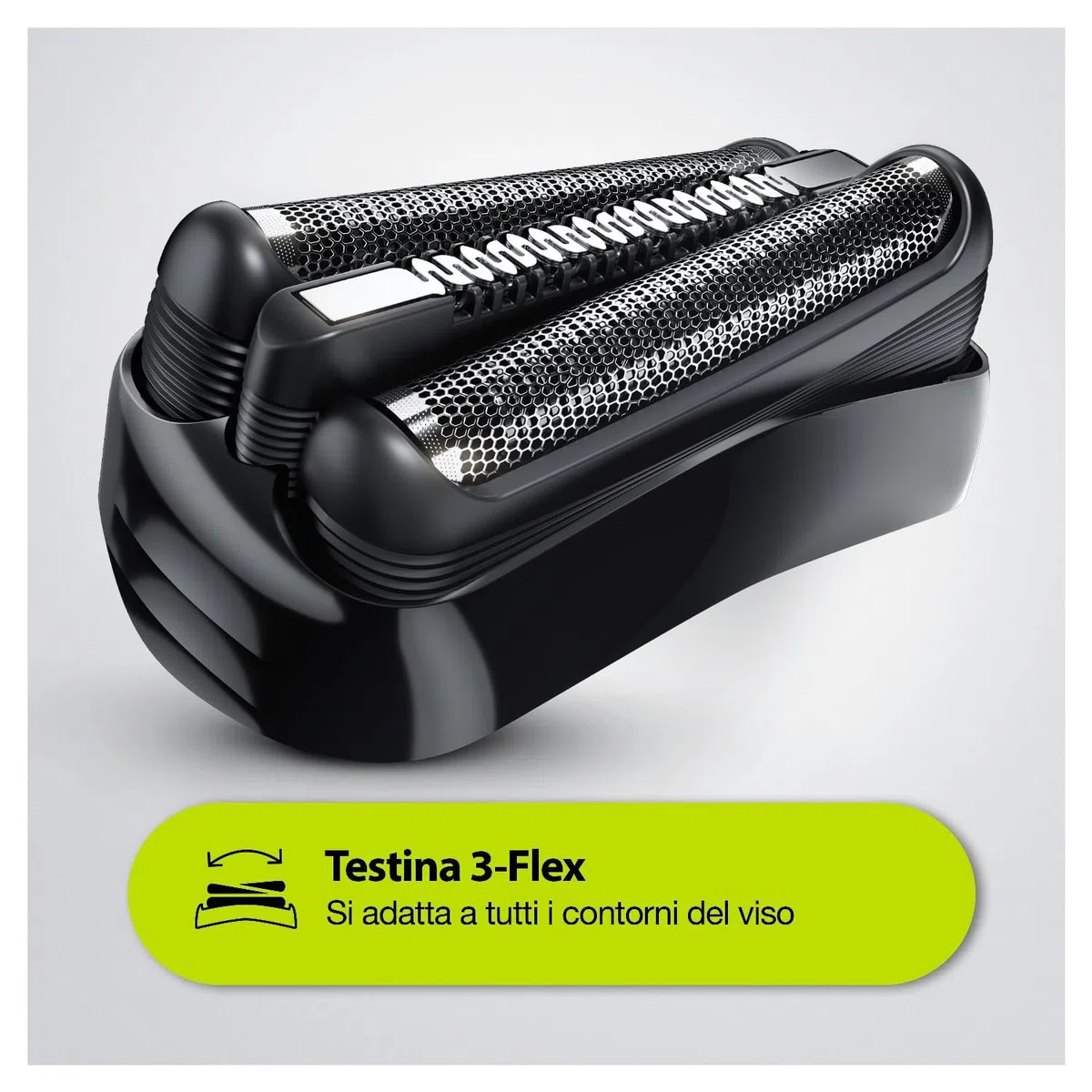 Braun Serie 3 300 Rasoio Elettrico Barba, Wet&Dry, Regolabarba Uomo, Rasoio Barba, 3 Lame Flessibili, Regolabarba Braun, Ricaricabile e Senza Fili, Nero/verde Elettrico