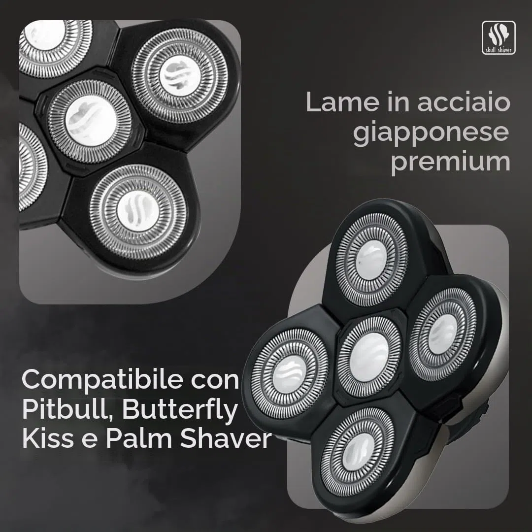 Skull Shaver Pitbull Forte Lama di Ricambio per rasoio elettrico Pitbull Silver, Gold e Platinum
