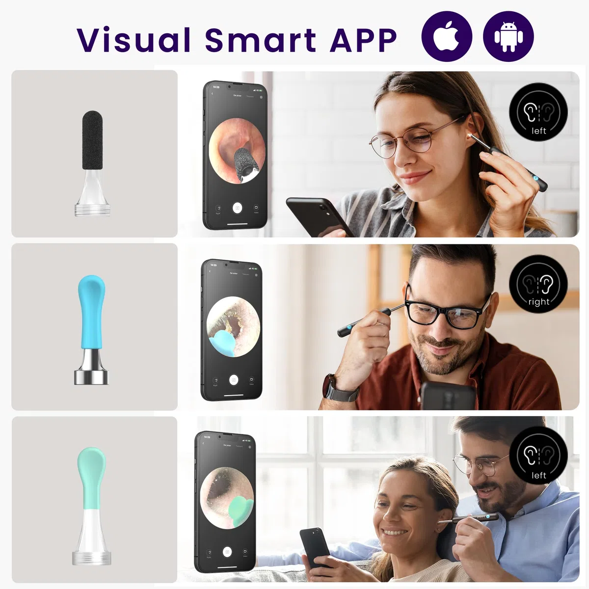 BebirdPro Rimuovi Cerume Otoscopio R1, Pulitore per Orecchie con Fotocamera 1080P HD, Otoscopio con Luce, Otoscopio Grandangolare IP67 Impermeabile per Adulti, Bambini, iOS, Android