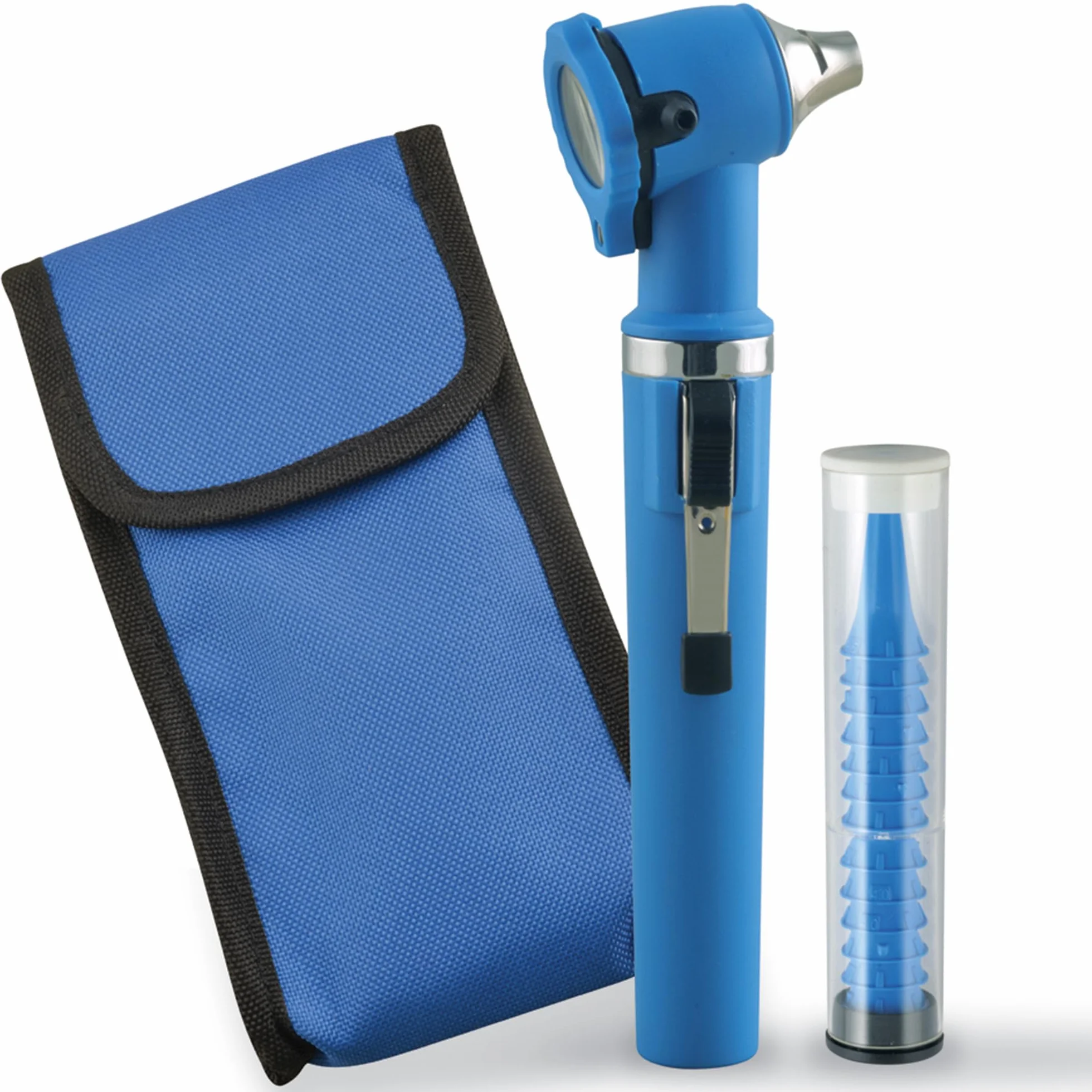 Gima 31521 Otoscopio a Fibre Ottiche, Blu