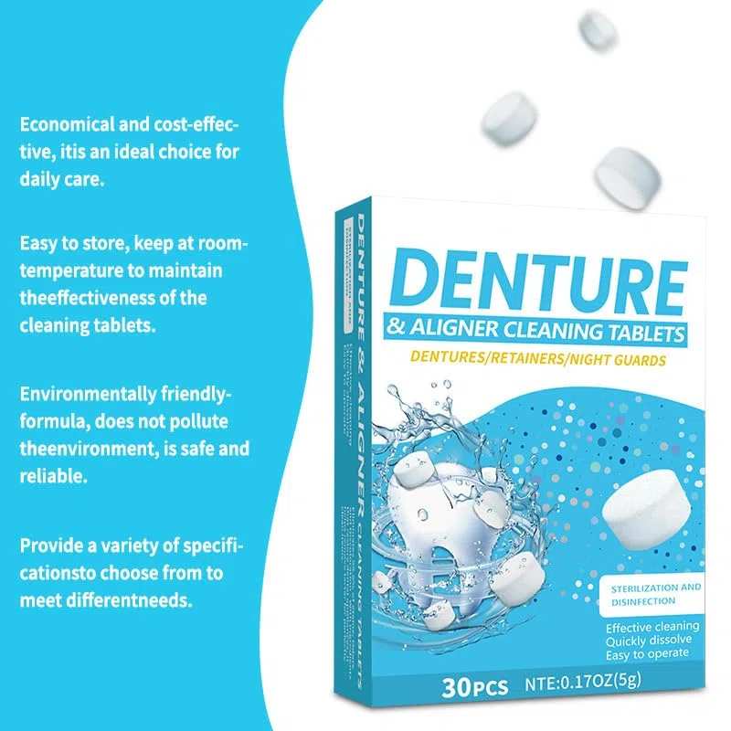 Retainer Pastiglie Detergenti,Compresse Pulizia Dentiere Effervescenti,Compresse Apparecchi Ortodontici,Compresses Pulitore Per Protesi,Rimuove Macchie E Odori,2pc