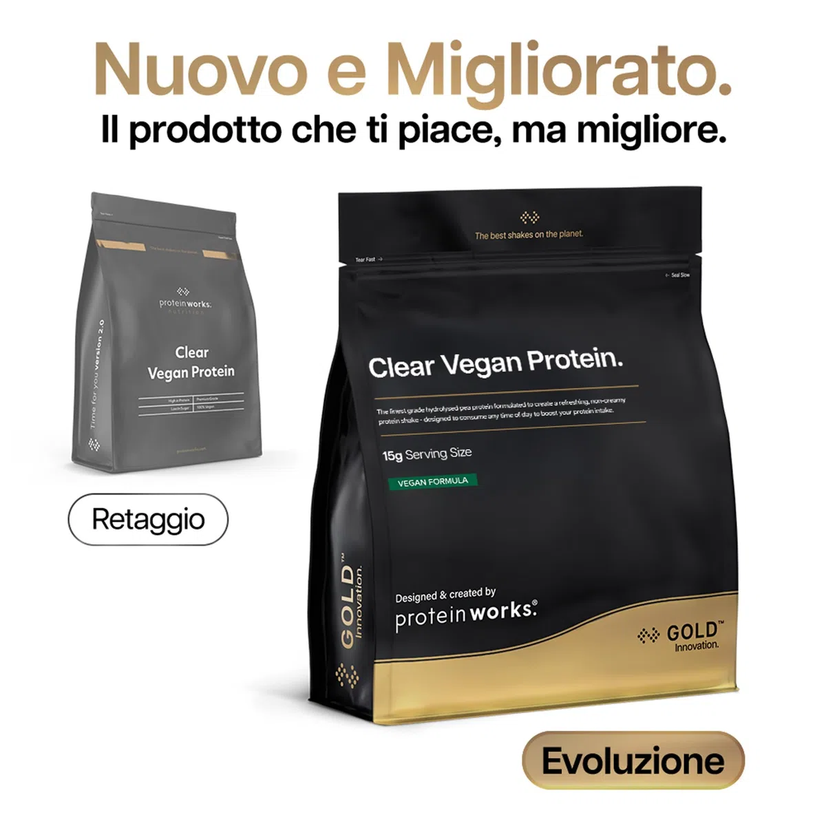 Protein Works - Proteine vegane trasparenti, bevanda rinfrescante ad alto contenuto proteico, 18 frullati, anguria, 270 g