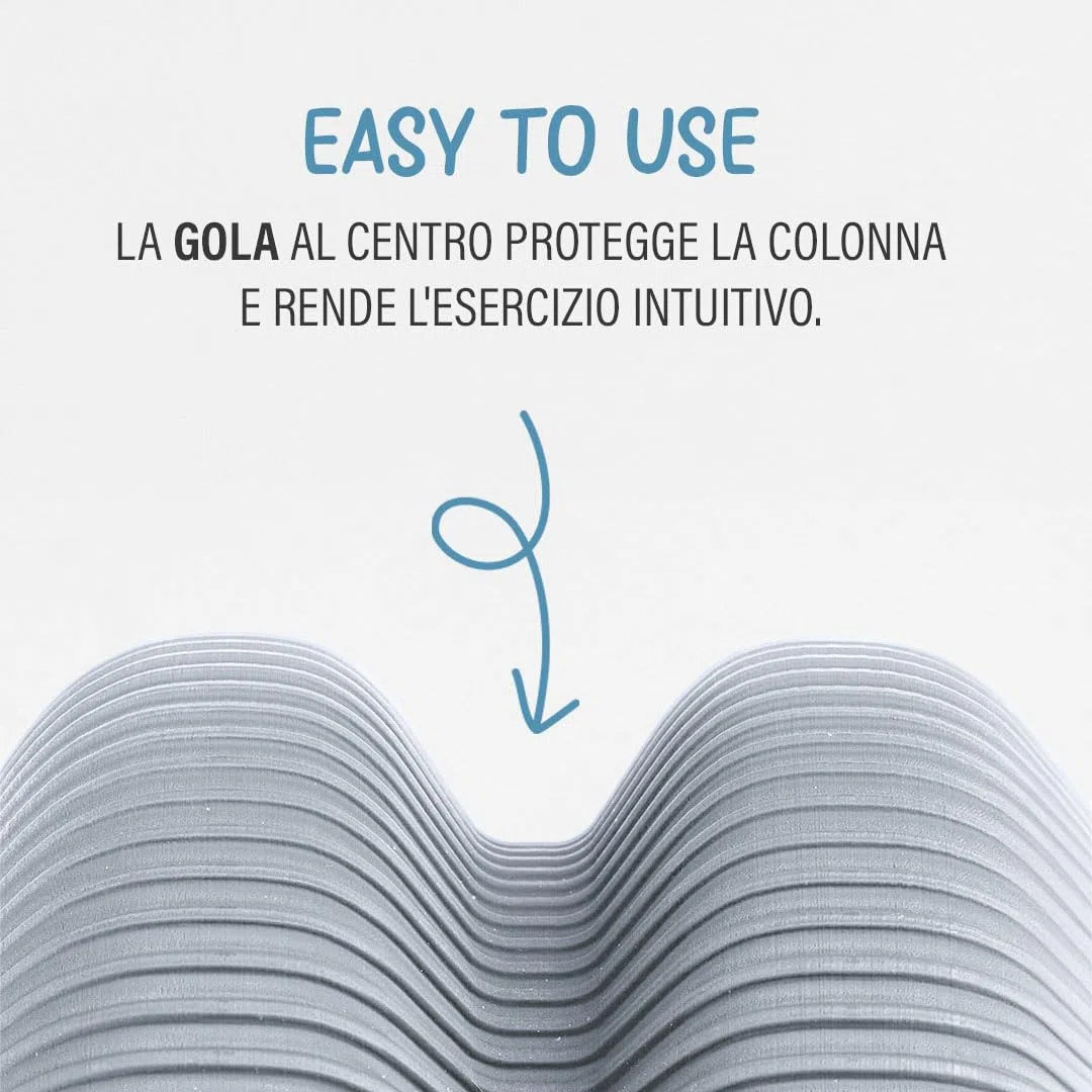 SPINEXT Spinroll Hard - Rullo per schiena, Foam Roller per massaggio muscolare, 3 Consistenze, Made in Italy, Allevia Dolore, Automassaggio Colonna